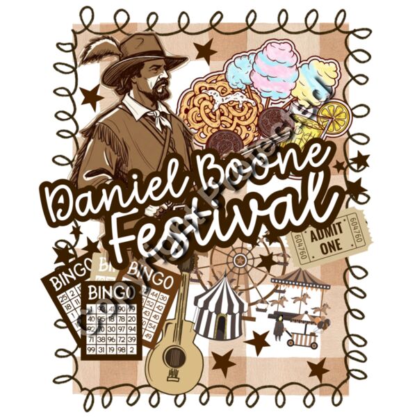 Daniel Boone Rectangle Design Thumbnail